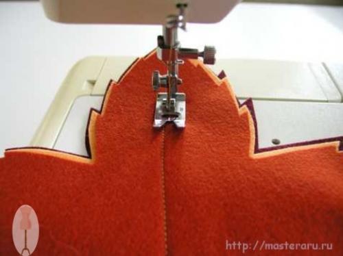 Мы сделаем прихватки - листики. 06