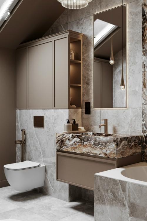 Ванная комната загородный дом пос. 04