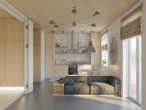 Эко - интерьер квартиры без точного метража.