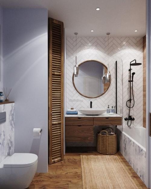 Посмотрите, как здорово придумали спрятать стиралку с сушилкой. 03