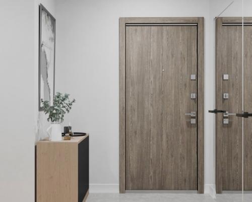 Спокойный современный интерьер кухни - гостиной. 06