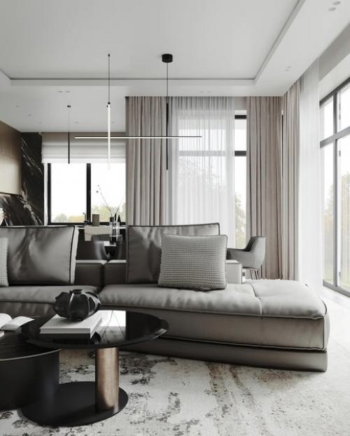 Кухня - гостиная из проекта дома. 03