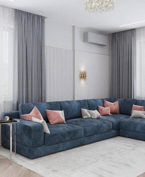 Красивое оформление. Интерьера кухни - гостиной. 07