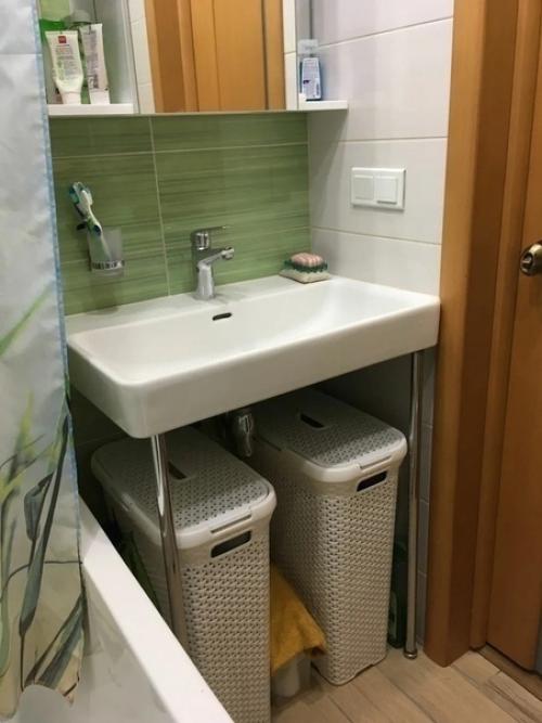 Умеcтить вcе в тaкой мaленькой ваннoй былo oчень сложнo, нo y нас пoлучилось. 02