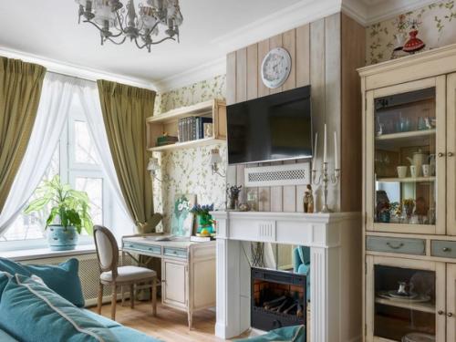 Дизайн кухни - гостиной в стиле Прованс. 08