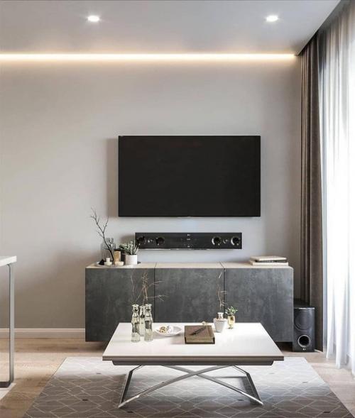 Кухня - гостиная. Отличное решение для интерьера такого небольшого помещения. 03