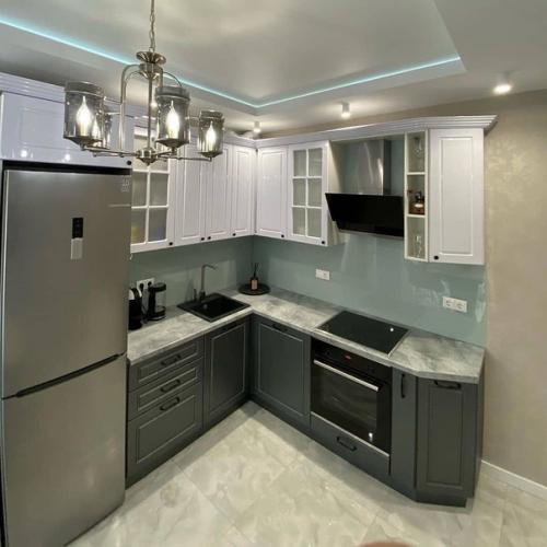 Интерьер квартиры в сером цвете. 05