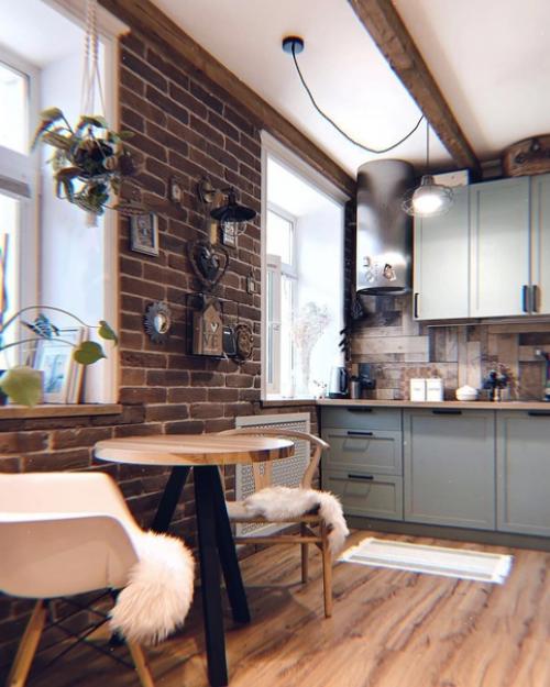 Миниатюрная кухня в квартире площадью 22 кв. 03