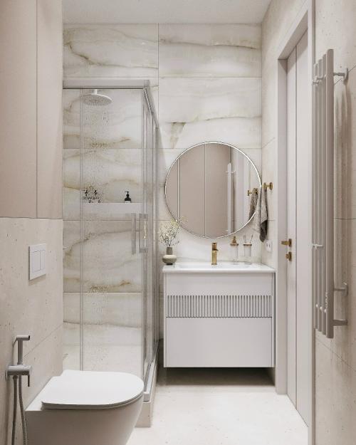 Проект компактной квартиры - студии 23, 7 м 2 в ЖК Neva Haus в Санкт-петербурге. 07