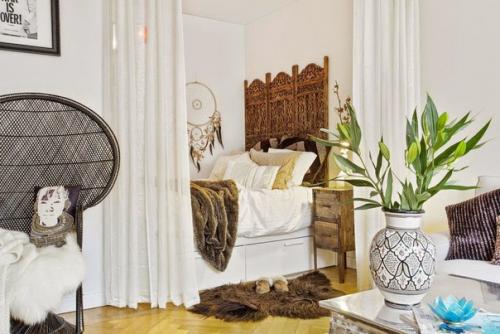 В интерьере этой квартиры объединились скандинавский и колониальный стили. 02