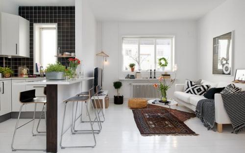 Скандинавский интерьер.  Небольшая квартира с великолепным дизайном. 09