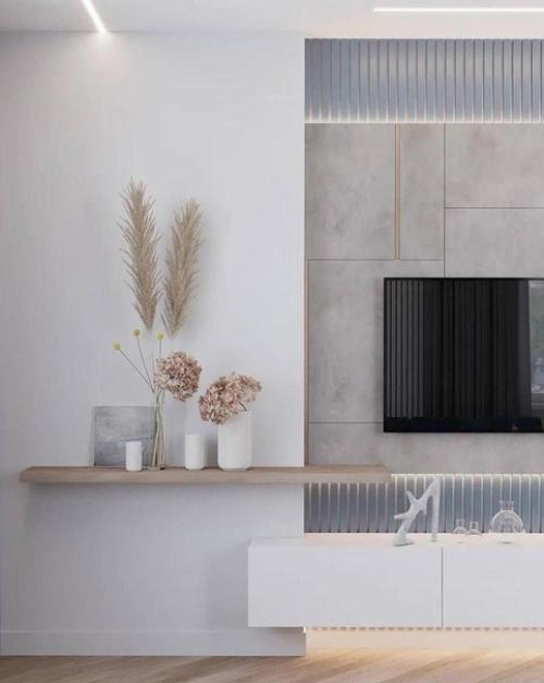 Красивое оформление. Интерьера кухни - гостиной. 04