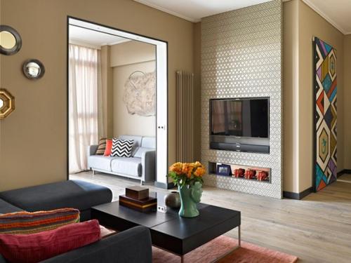 Интерьер квартиры молодой пары, которая любит путешествия, искусство, моду и спорт. 05