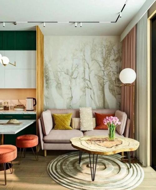 Красивый интерьер. В необычном сочетании цветов. 02