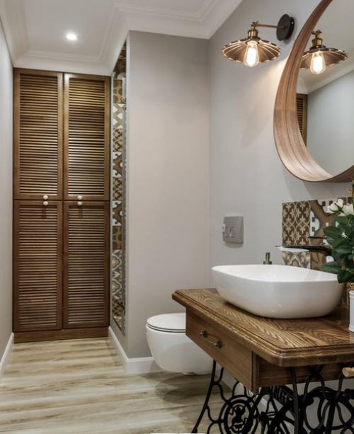 Яркий, интересный интерьер небольшой однокомнатной квартиры в стиле фьюжн, разработанный московским дизайнером Ириной носовой. 08