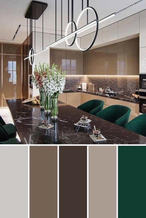 Зеленый цвет прекрасно подойдет для интерьера спальни, гостиной, кухни, детской или ванной комнаты. 01