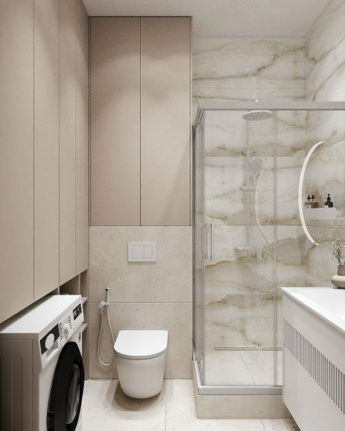 Проект компактной квартиры - студии 23, 7 м 2 в ЖК Neva Haus в Санкт-петербурге. 08