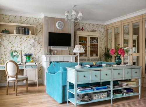 Дизайн кухни - гостиной в стиле Прованс. 06