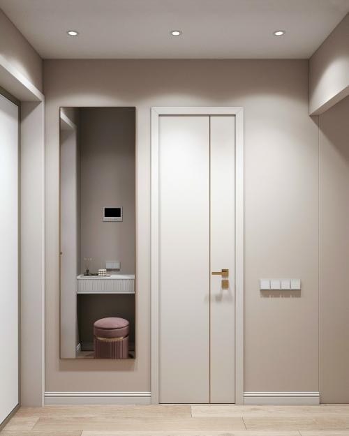 Проект компактной квартиры - студии 23, 7 м 2 в ЖК Neva Haus в Санкт-петербурге. 06