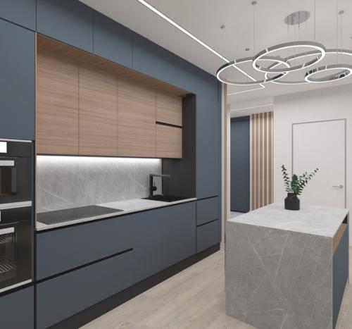 Всем привет.   Хочу познакомить вас с проектом кухни - гостиной в квартире, реализация которого совсем скоро завершится. 01