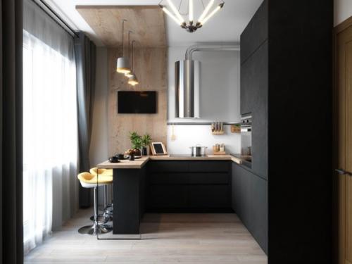 Современный интерьер однокомнатной квартиры, предназначенный для молодой женщины. 06