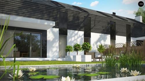 Типовой проект.  Жилая / общая площадь 131, 8 / 181, 9 м 2. 02