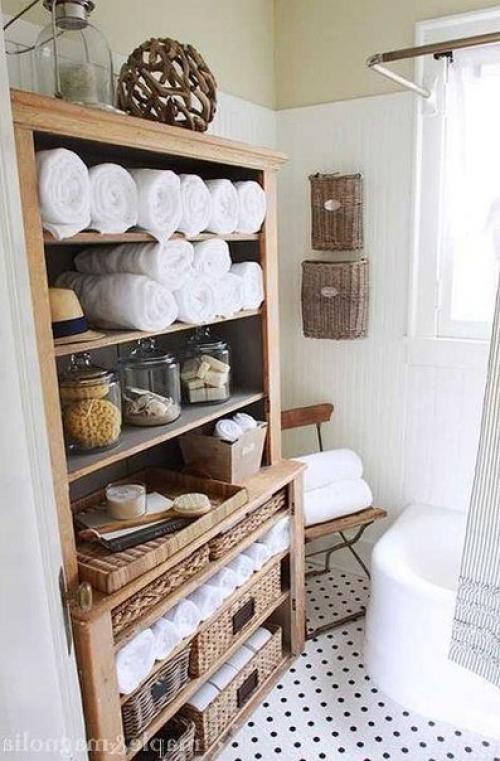 Интересные системы хранения в ванной комнате. 04