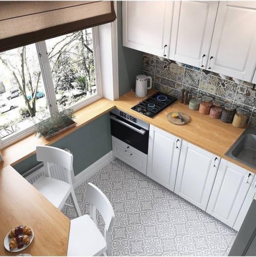 Подоконник - идеальная дополнительная площадь в небольшой кухне! 02 Подоконник - идеальная дополнительная площадь в небольшой кухне! 02