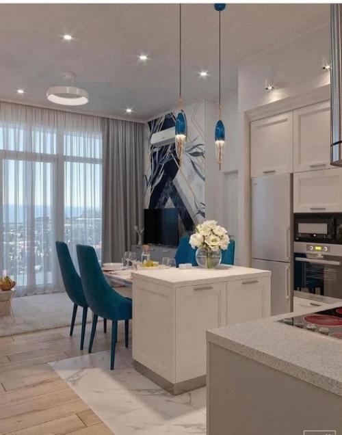 Стильный интерьер. В светлых оттенках. 02