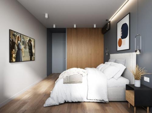 Интерьер однокомнатной квартиры в скандинавском стиле. 05