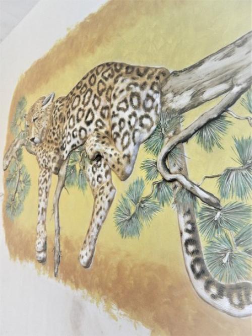 Барельеф Спящий Леопард. 04