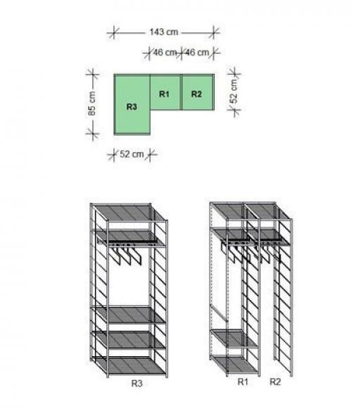 Конструкции стеллажей: 5 функциональных моделей для наполнения шкафа купе и обустройства гардеробной системы. 06
