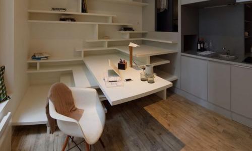 Оригинально спланированная студия 27 м во Франции. 02