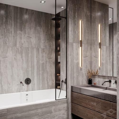 Санузел объедине н в большую ванную комнату. 05