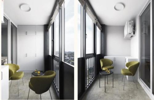 Интерьер однокомнатной квартиры в скандинавском стиле. 03