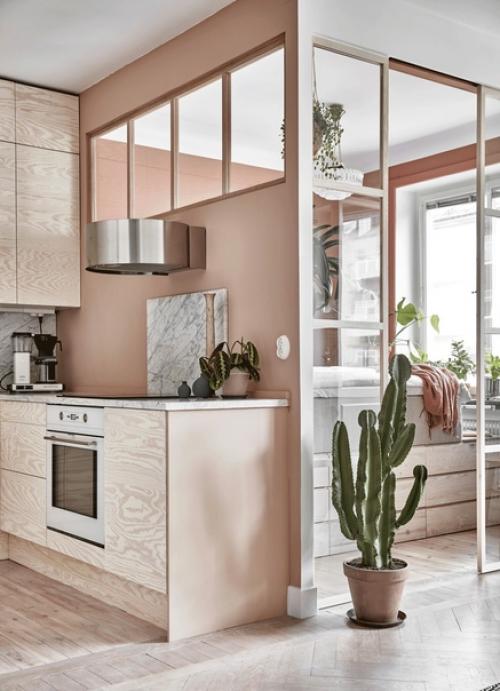 Розовый цвет на кухне ч. 1. 07