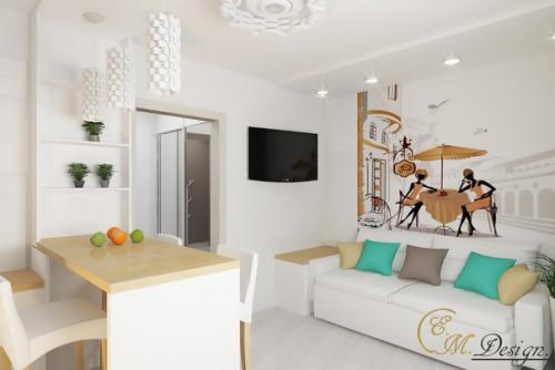 Для активной и интеллектуально развитой молодой девушки необходим особенный дизайн интерьера. 06