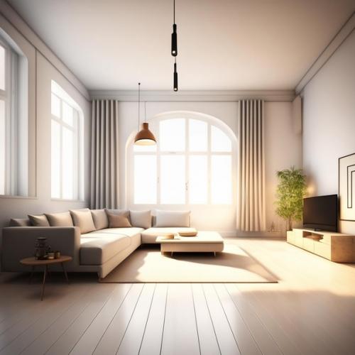 Попросил нейросеть сделать мне рендеры гостиной и спальни на основе других интерьеров. 05