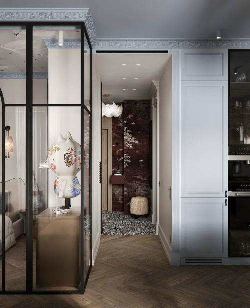 Интерьер с настроением путешествий и азиатского спокойствия. 03