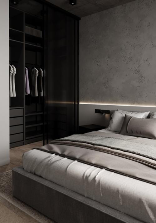 Такой вариант спальни выбрала наша заказчица в проекте pp_Westgarden. 01