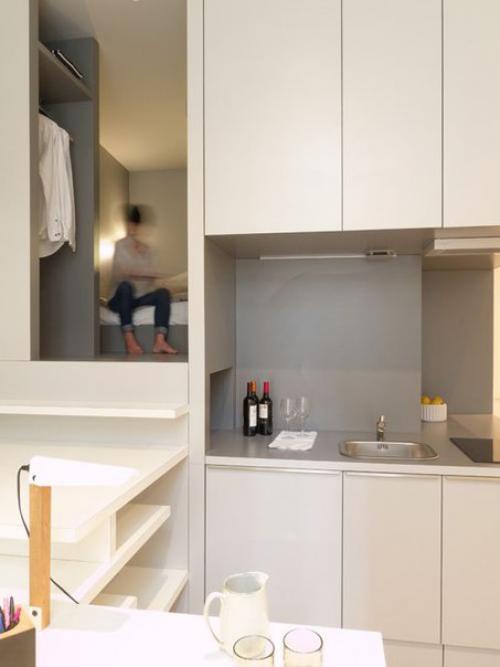 Оригинально спланированная студия 27 м во Франции. 04