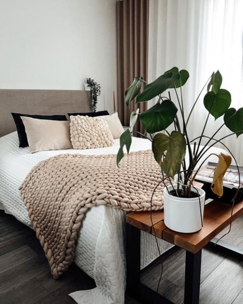 Красивый скандинавский интерьер деревянного дома. 01