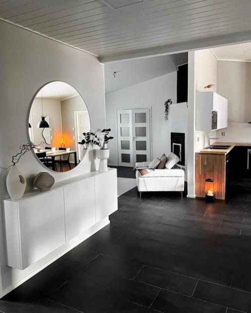 Красивый скандинавский интерьер деревянного дома. 03