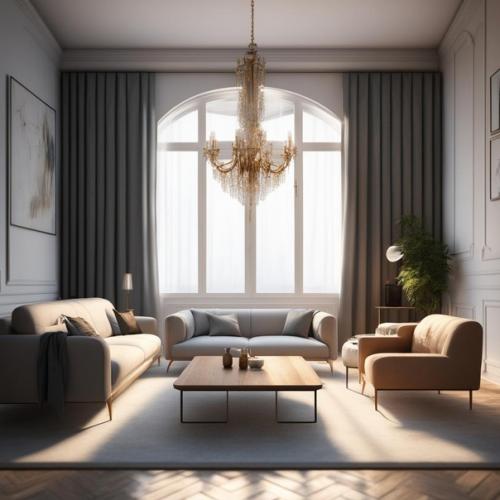 Попросил нейросеть сделать мне рендеры гостиной и спальни на основе других интерьеров. 04