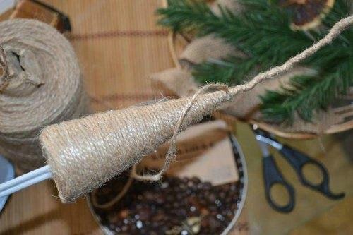 Ароматная ёлочка из кофейных зёрен? 04