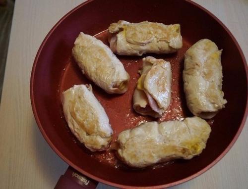 Рулетики Кордон Блю в сливочном соусе. 05