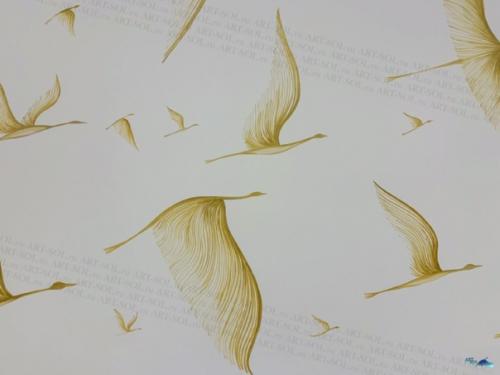 Несколько фотографий росписи с птицами в спальне. 05