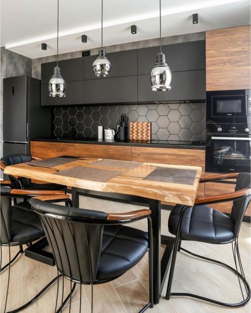 И опять тёмная кухня с фасадами Eterno. 05