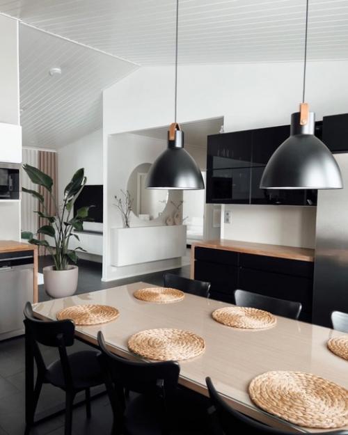 Красивый скандинавский интерьер деревянного дома. 02