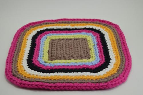 Коврики вязаные крючком из трикотажной пряжи (трикотаж новый). 07